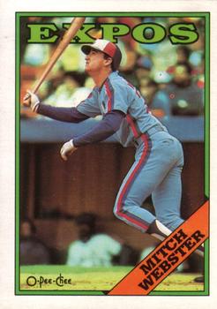 1988 O-Pee-Chee Baseball Cards 138     Mitch Webster